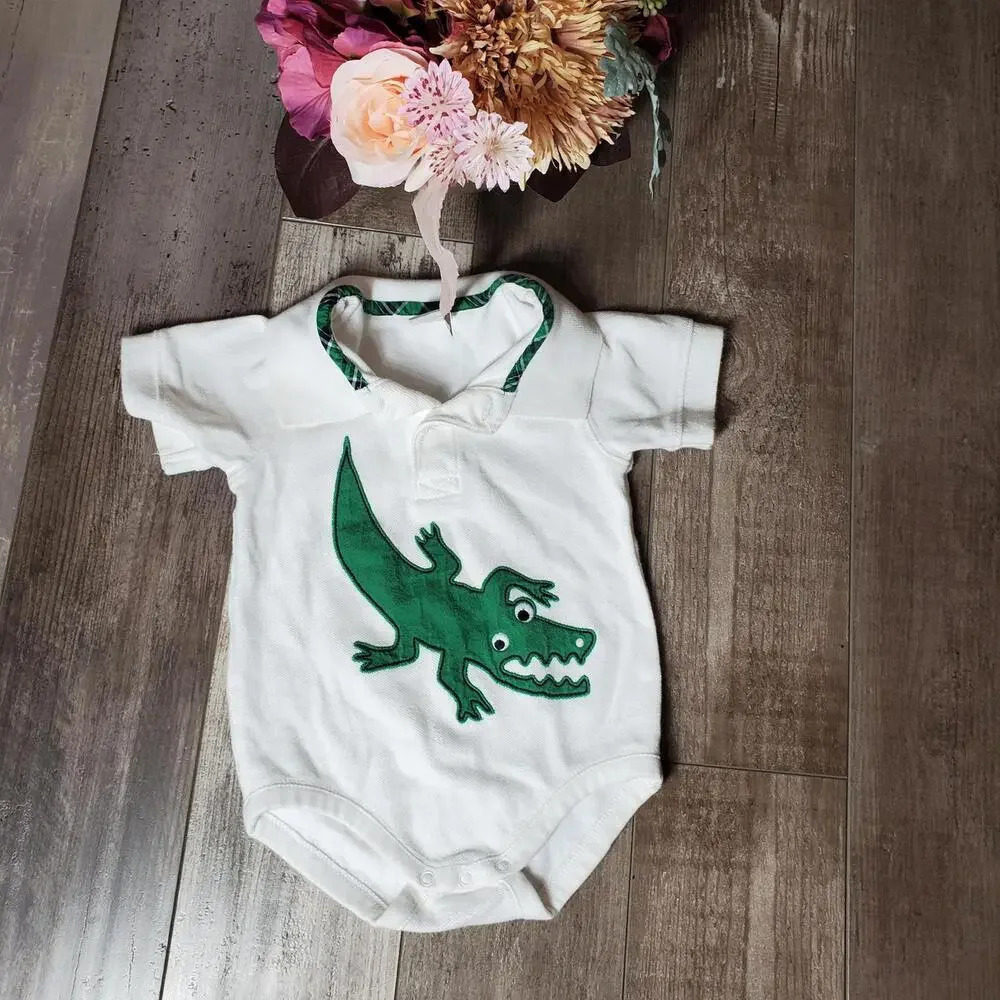 Gymboree 100% Cotton Baby Boy Bodysuit Alligator Crocodile 6-12m NWOT